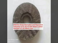 Effective Shock Absorption and Resonance Frequency of 15-30 Hz with Metal Cushion Dampers of  OD 80mm Size