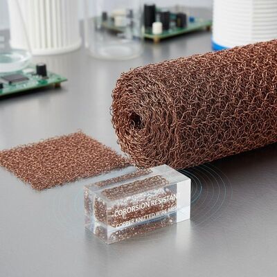 Corrosion Resistant Copper Knitted Wire Mesh Designed for Electromagnetic Shielding and Industrial Filtration Applications Offering Superior