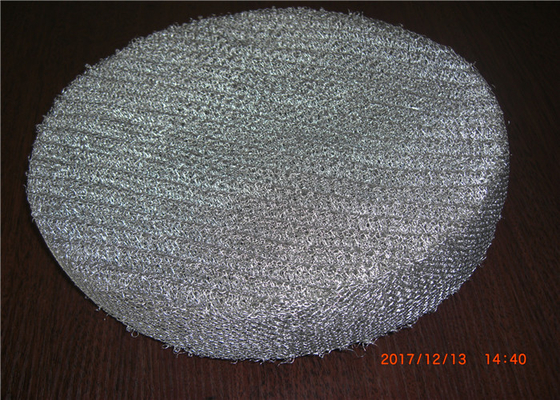 Roundness Knitted Mesh Demister Pad 0.23mm Corrosion Resistance
