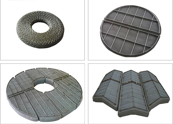 Monel 400 Stainless Steel Mesh Pad Mist Eliminator 0.3mm For Chemical Columns