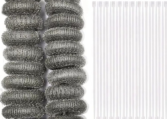 2.5CM Stainless Steel Knitted Wire Mesh Rolls For Screens