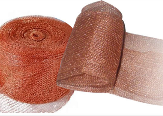 300 Width Knitted Copper Wire Mesh And Tubes For Demister Filters