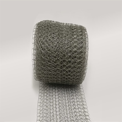 Stainless Steel AISi 316  Compressed Knitted Wire Mesh Gauze Diameter 15mm