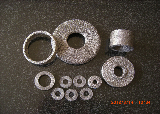 Compressed Knitted Wire Mesh Gasket Dia.50mm AISI 316L For Auto Engine Noise