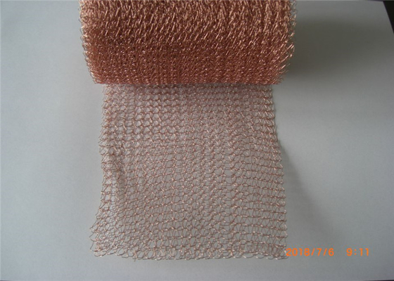 Reusable Copper Knitted Mesh SS304 SS316 Flatten / Corrugated Shape 0.5mm