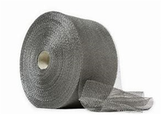 Plain Woven Stainless Steel Knitted Wire Mesh Rolls Customzied Size Silver Yellow