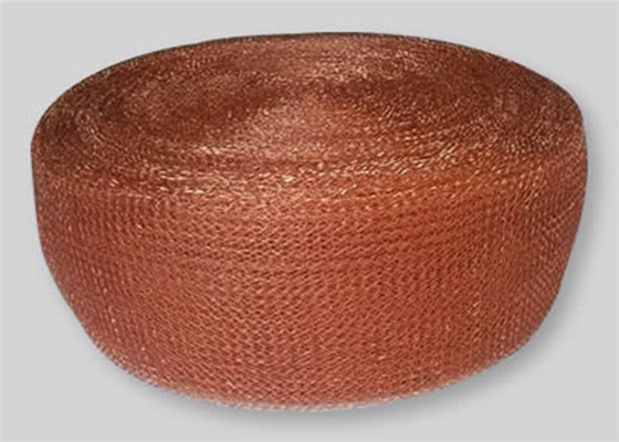 Width 500mm Knitted Copper Mesh 0.28mm Rust Resistance 99% Filter