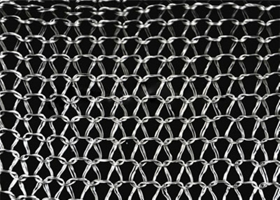 SS Knitted Mesh Fabric 4*5mm Mesh Hole Gas Liquid AISI 301 For Demister