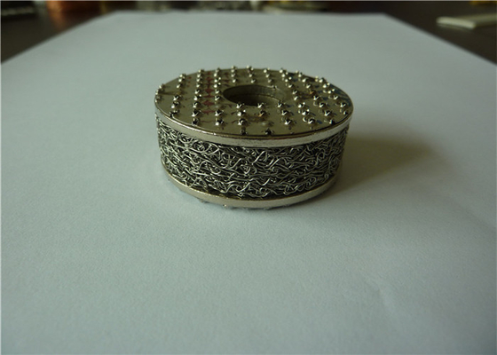 Dia 50*20mm Brass Compressed Knitted Mesh 98% Filter Square Hole