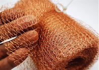 Yellow Knitted Copper Mesh 100mm 0.18mm Customized High Temperature Resistant For Filter