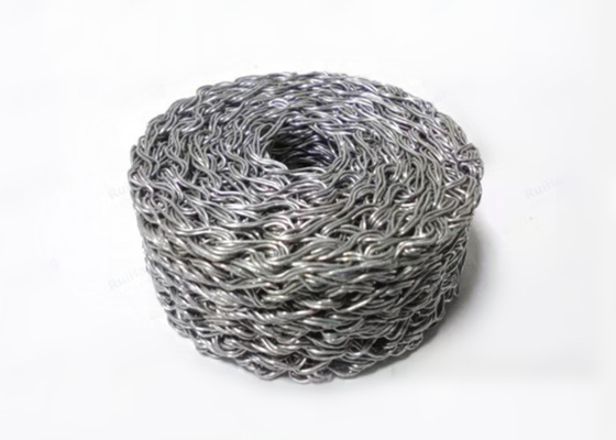 Dia 50mm Stainless Steel Knitted Wire Mesh Mufflers Compressed Filter Mesh