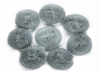 Galvanized Stainless Steel Mesh Scourer 10g 15g Round Shape Strong Cleaning Capacity