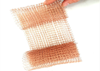 30m Copper Knitted Mesh 10 15 20cm Width 0.20mm Wire Dia Corrugated Surface