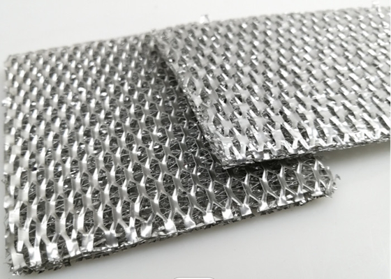 0.05mm 80mm Embossed Aluminum Foil Expanded Mesh / Stretch Steel Mesh Pleated Filter