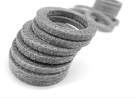 Silver Yellow Stainless Steel Plain Knitted Wire Ring Mesh Customzied Diameter 5-300mm