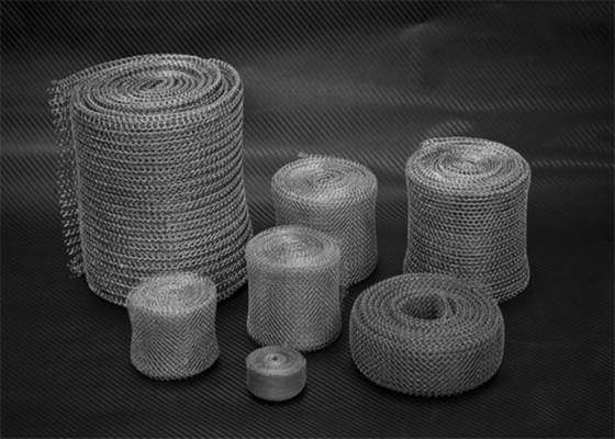 Width 400mm 0.25mm Knitted Metal Mesh Corrugated / Flat For Demister