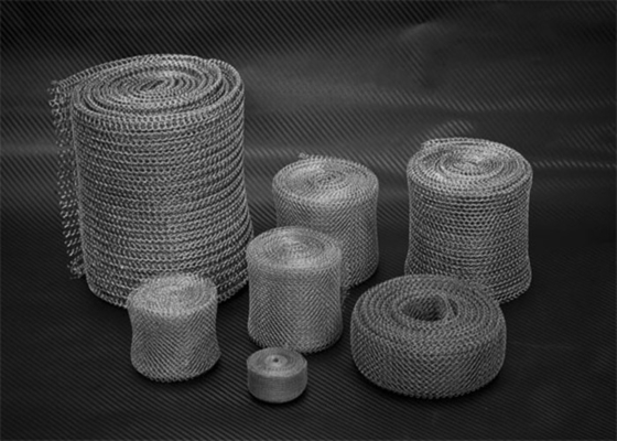 Width 400mm 0.25mm Knitted Metal Mesh Corrugated / Flat For Demister