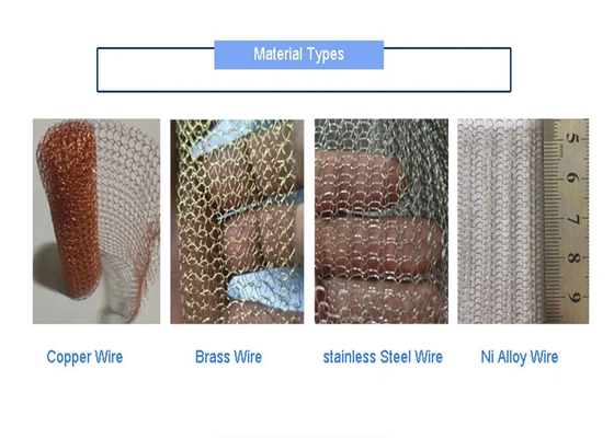 5mm-1m Width Knitted Wire Mesh 0.18mm Diameter For Industrial Use