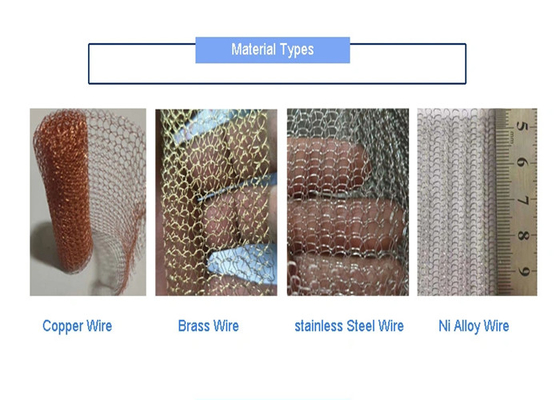 5mm-1m Width Knitted Wire Mesh 0.18mm Diameter For Industrial Use