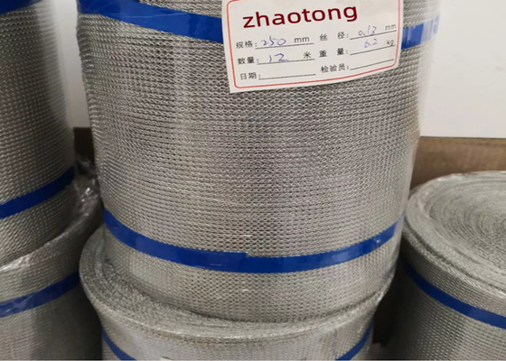 All Metal Stainless Steel Knitted Wire Mesh In Rolls Width 250mm For Filter