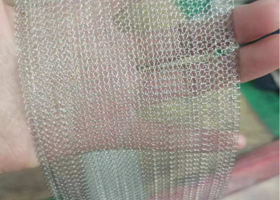 Knitted Wire Mesh In Aluminum For Demister Pads / Mist Eliminators