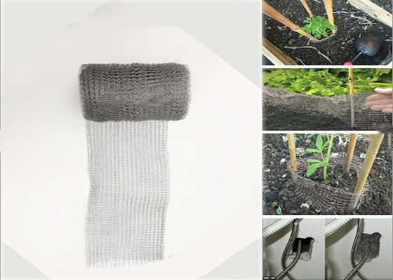 Industrial Knitted Wire Mesh Filter With 2*2mm Round Hole And Sample