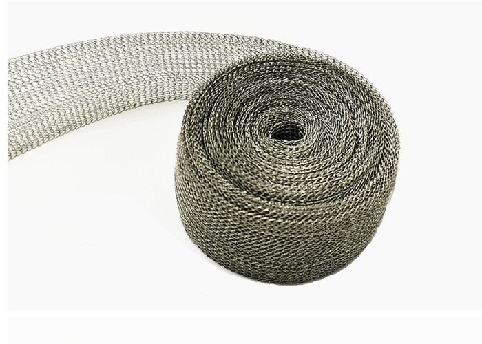 Stainless Steel Knitted Wire Mesh Gasket  1 Inch Width For EMI Shielding