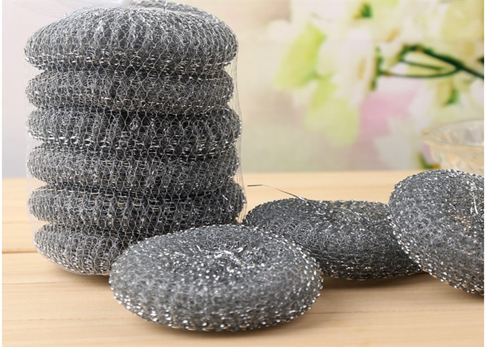 Household Stainless Steel Cleaning Ball Pan Scrubber 8*8cm 40g 0.08-0.5mm Wire width