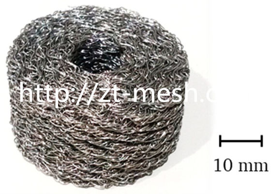 High Strength Dense 35*41*25.6mm Knitted Wire Mesh Produced From For In Oil Gas And Chemical Filtration  OEM