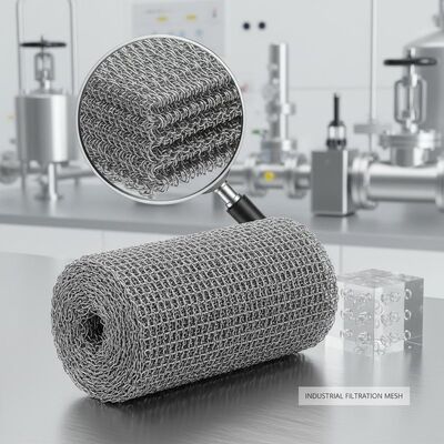 Flexible 20*60mm Compressed Knitted Wire Mesh Providing Excellent Filtration and Structural Stability in Industrial Applications
