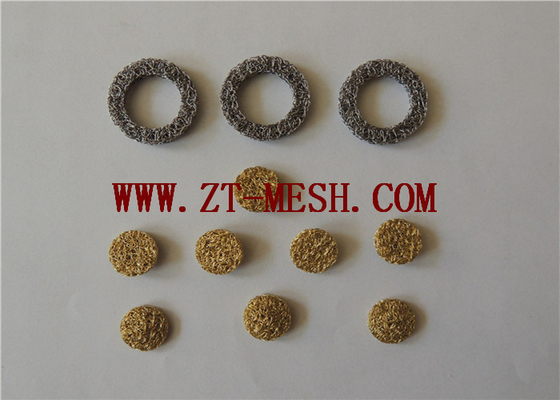 Shock Absorption Compressed Knitted Wire Mesh filter φ2-500mm Flatten Type