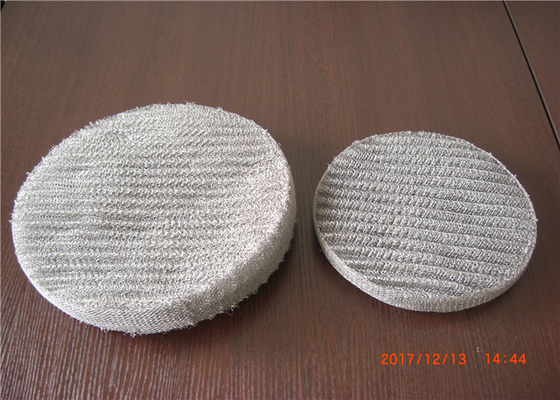 Roundness Knitted Mesh Demister Pad 0.23mm Corrosion Resistance