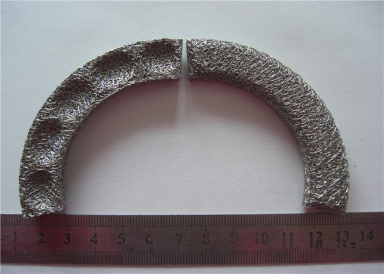 Silencers Compressed Knitted wire Mesh 5mm - 25mm 90% Filter For Car Industrial