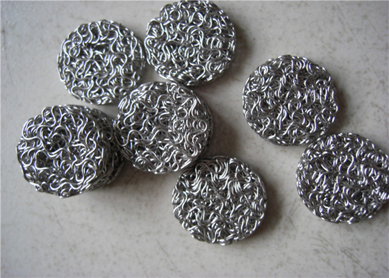 Silencers Compressed Knitted wire Mesh 5mm - 25mm 90% Filter For Car Industrial