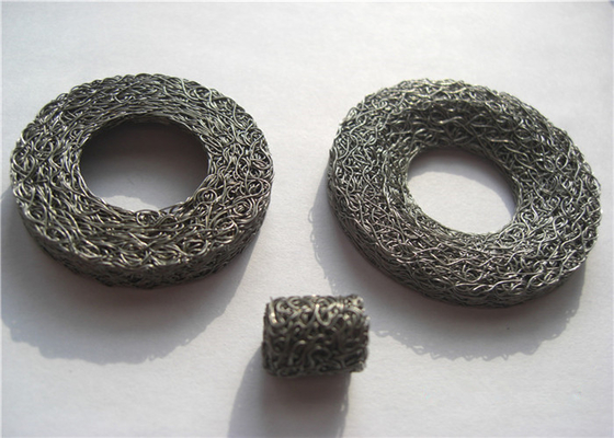 OD30mm Cylindrical Anti Vibration Mount SS304 SS316 Compressed Wire Mesh 0.09mm - 0.55mm