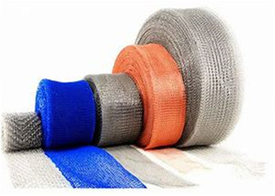 Width 50 Cm Knitted Wire Mesh 125m Length Diameter 0.25mm Mat Sus304 80 Roll