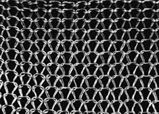 304 Stainless Steel Knitted Wire Mesh Diameter 0.24mm Twin Wire 20mm Diameter