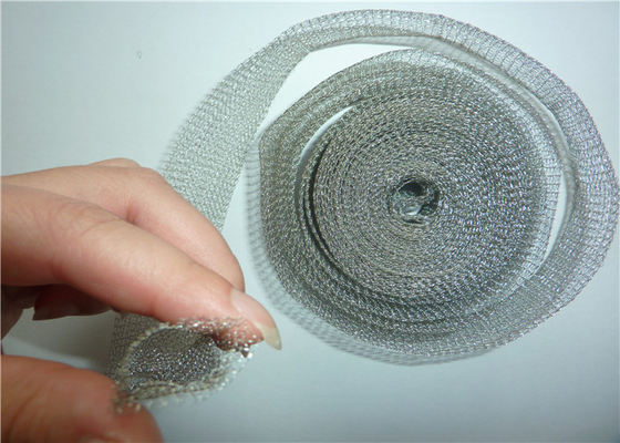 Tin Coated Knitted Wire Mesh 40mm 30m/roll Vapour Liquid Filtering For Shielding