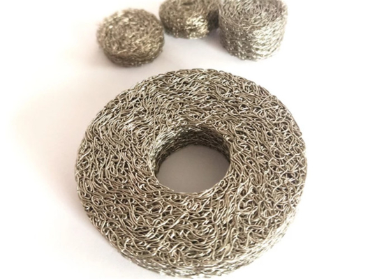 Compressed Knitted Wire Mesh Gasket Round Shape OEM 0.55mm For Exhaust Gasket