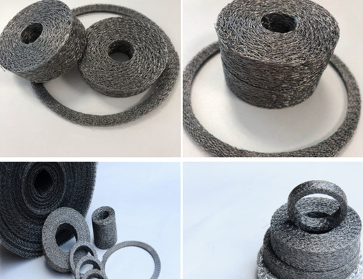 60*40*20mm Knitted Wire Mesh Gasket Shockproof 30mm For Automobile Mufflers