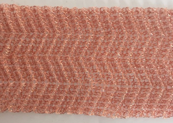 Corrugated / Crimped Copper Knitted Wire Mesh 0.18mm OEM For Filter
