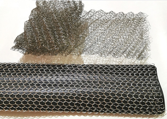 OEM Knitted Wire Mesh Gasket Stainless Steel 0.55mm 12x6mm Hole For Seal