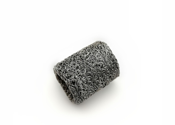 Dia 40*20mm Cylinder Knitted Wire Exhaust Mesh Gasket Support Rings Alkali Resistant