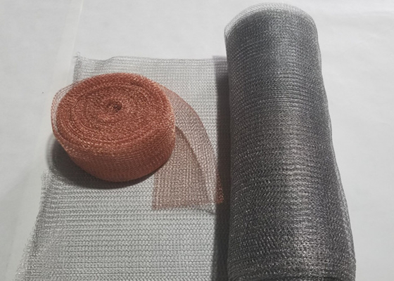 SS310 Knitted Copper Wire Mesh Screen 99% Pure For Building Hole Prevent Bird Nesting