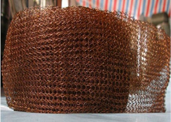 100mm Pure Copper Knitted Mesh 20ft For Distillation Column Packing