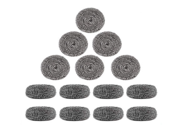 2*6cm 7.5g 410/430 Stainless Steel Cleaning Ball and Wire Brush for Heavy-Duty Kitchen Scrubbing