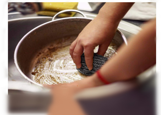 Household Stainless Steel Cleaning Ball Pan Scrubber 8*8cm 40g 0.08-0.5mm Wire width