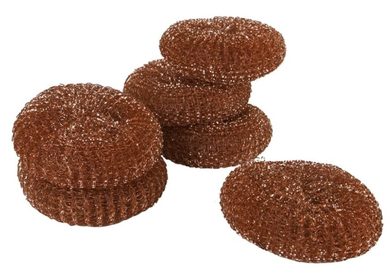 ZT Yellow Copper Dish Scrubber 90g Customized For Tough Kitchen Utensils