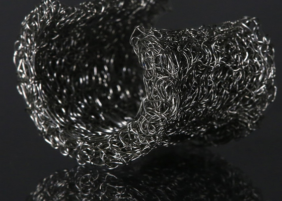 High Level Metal Dia 25mm Compressed Knitted Wire Mesh For Automobile
