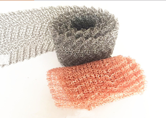 316 Knitted Stainless Steel Mesh Corrugated / Flat For Demister